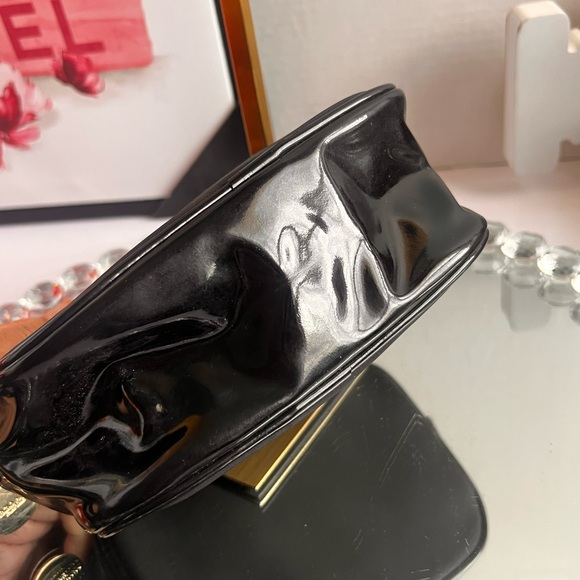 Giorgio Armani Black  with Gold Accents wristlet or cosmetics bag - Picture 4 of 12